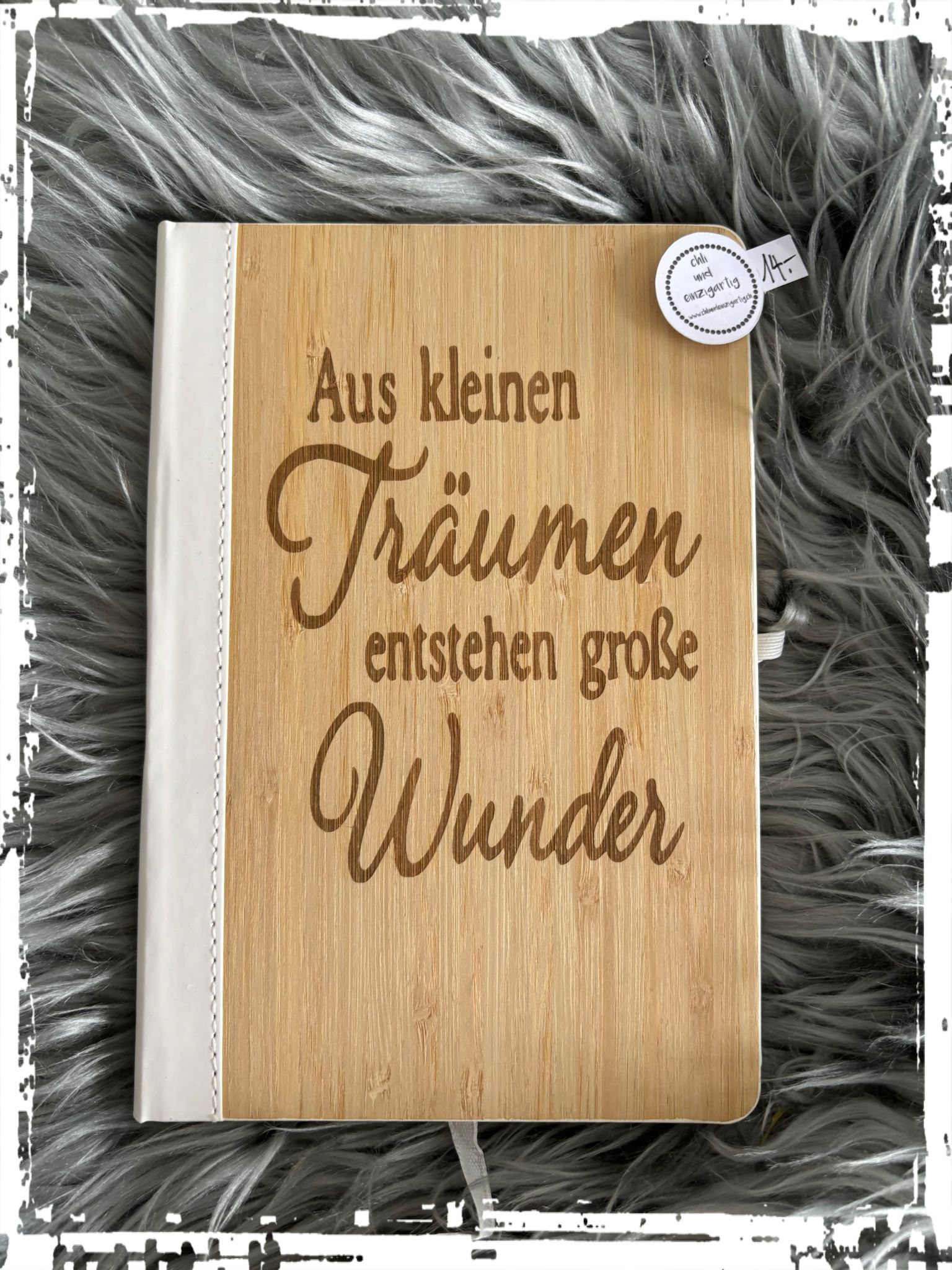 Notizbuch mit Spruch