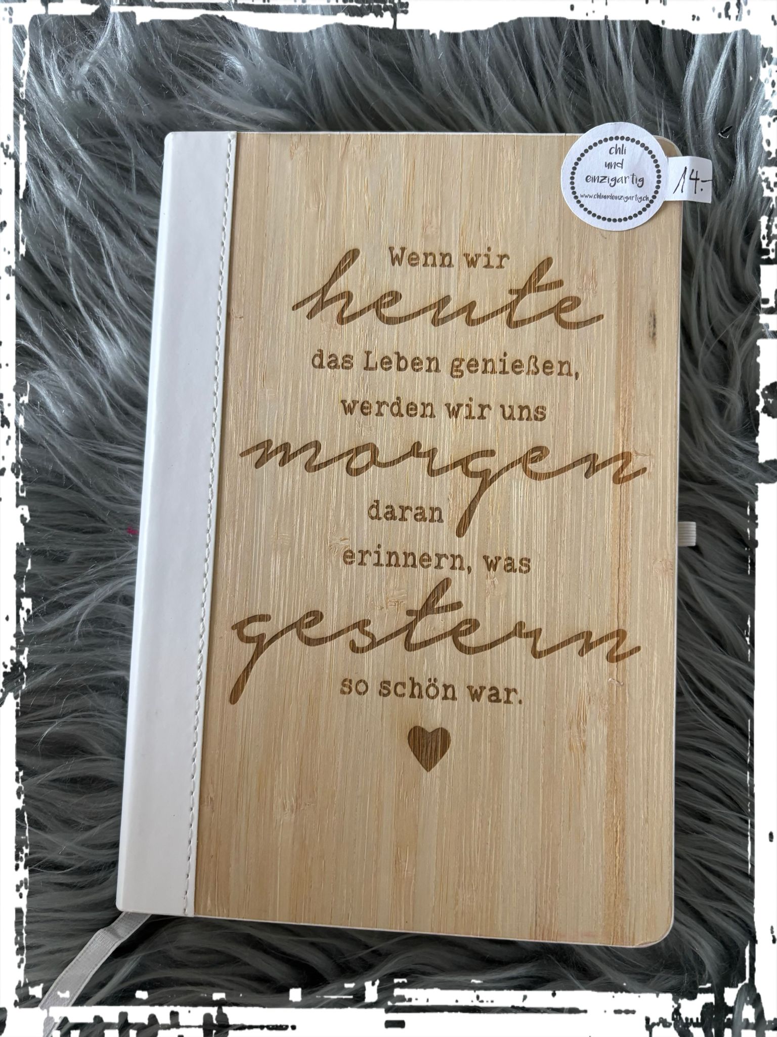 Notizbuch mit Spruch