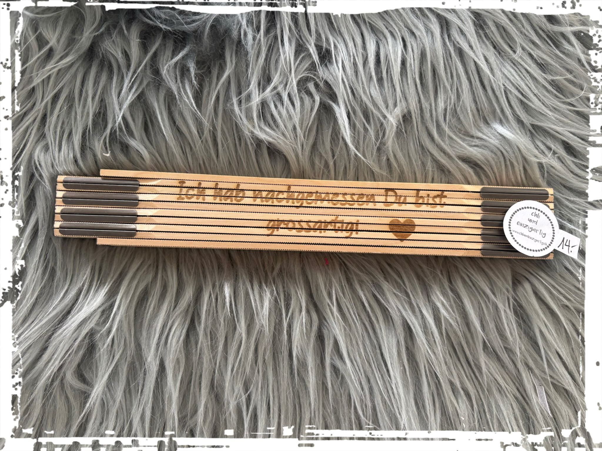 Doppelmeter mit Spruch