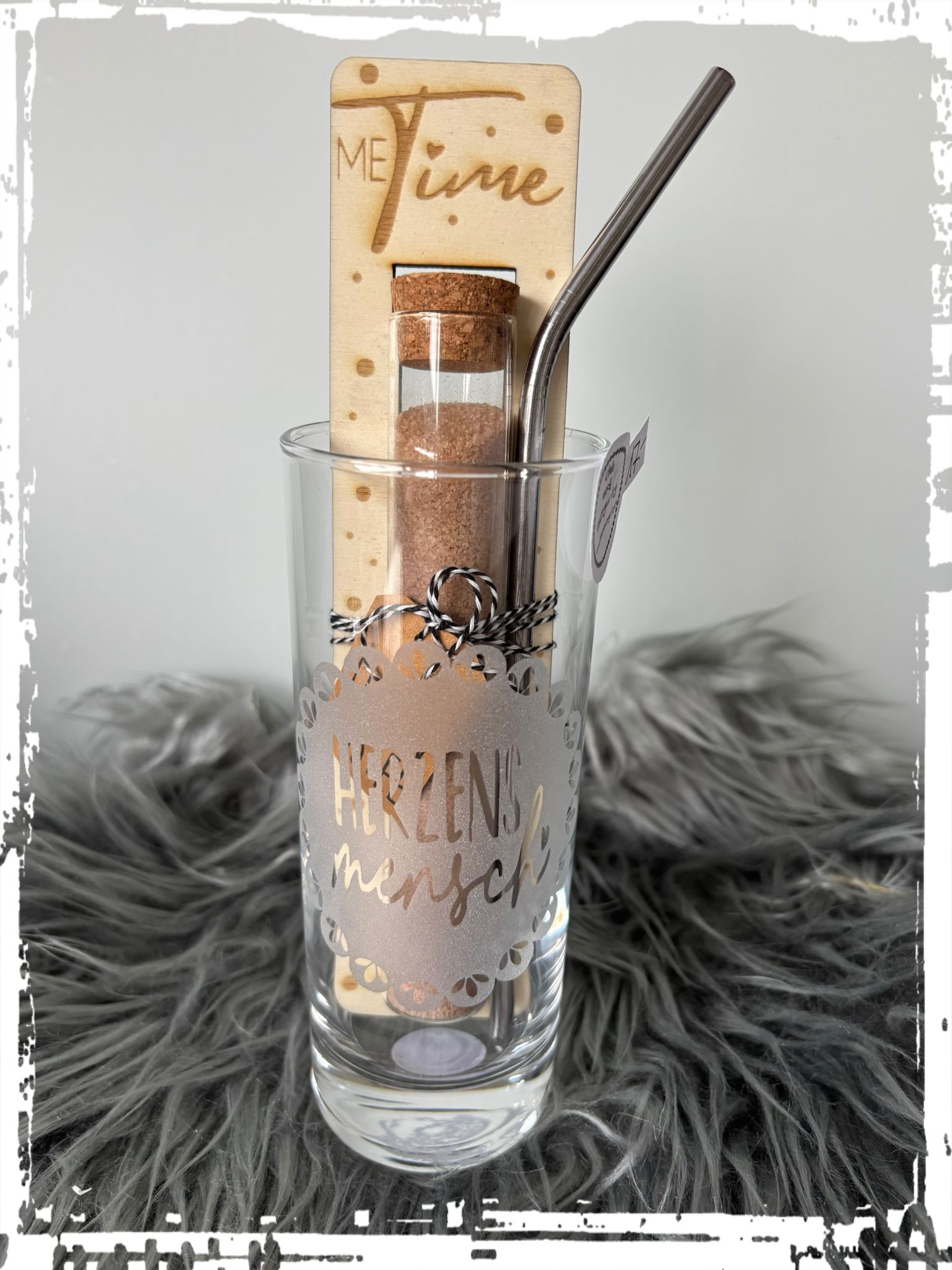 Trinkglas mit Spruch 