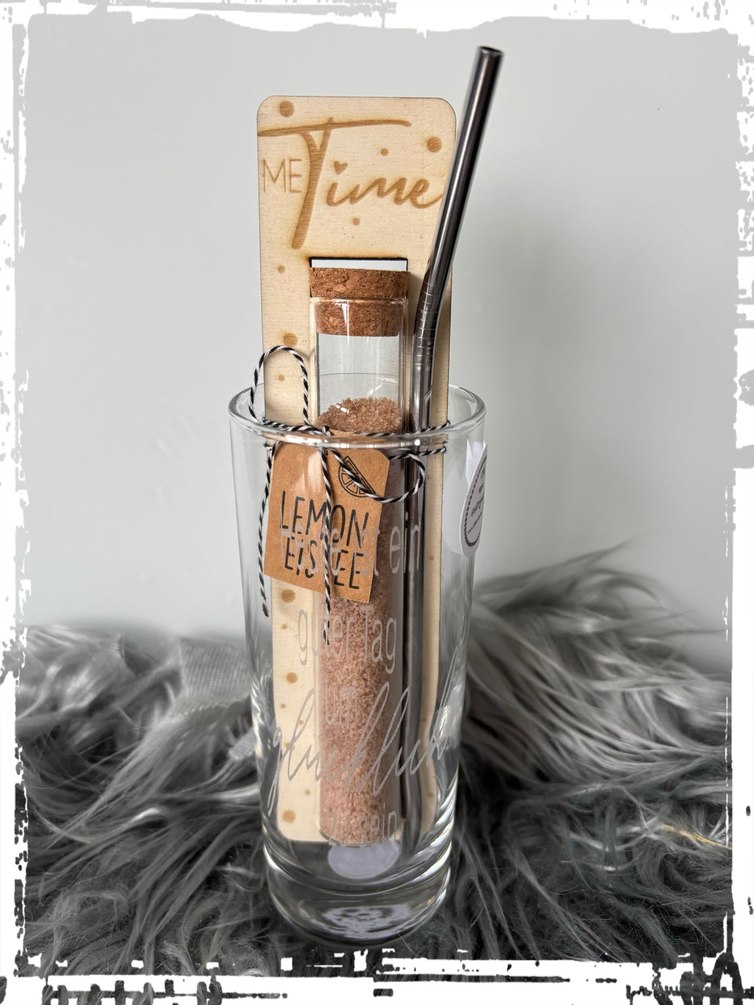 Trinkglas mit Spruch