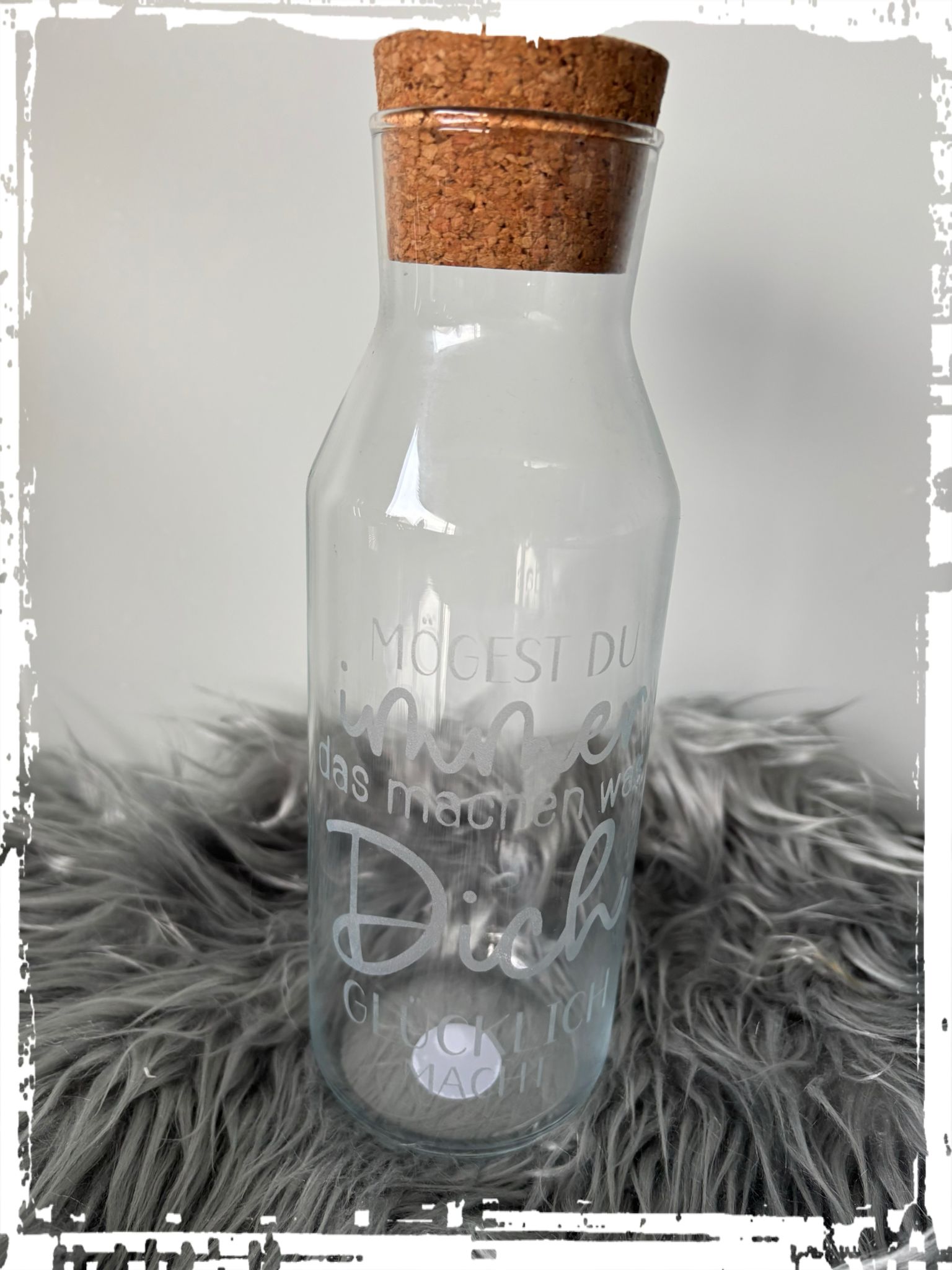 Wasserkaraffe mit Spruch